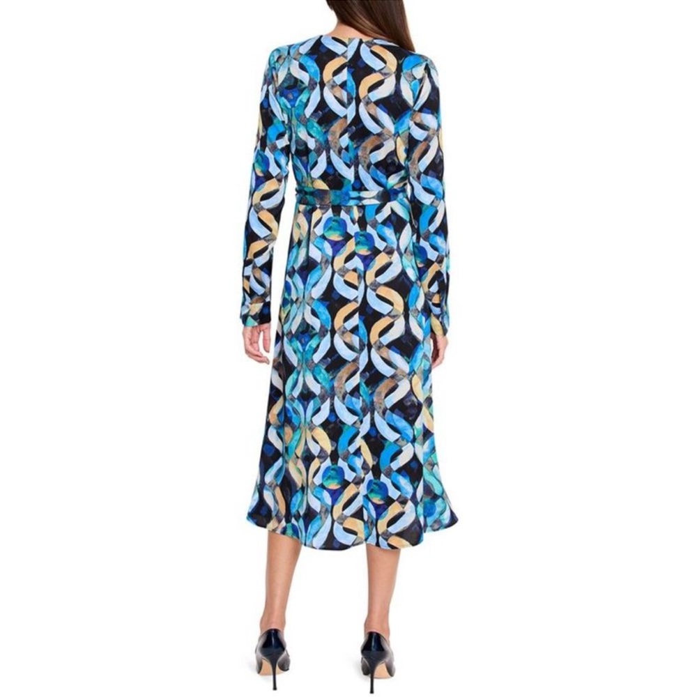 Nic+Zoe Women’s Wave Links Loren Long Sleeve Blue Shirtdress SZ XXL - Picture 2 of 14